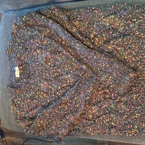 Adora cable knit V neck confetti sweater